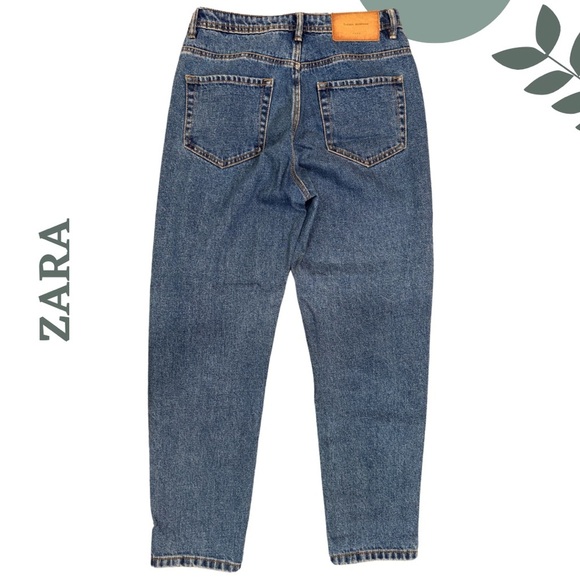 ZARA Ricardo Cavolo Limited Edition Graphic Mom Jeans Hand Painted Size 4 - Picture 4 of 8